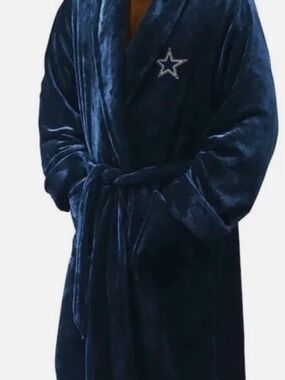 NFL Men's Navy Blue Robe with Star Logo